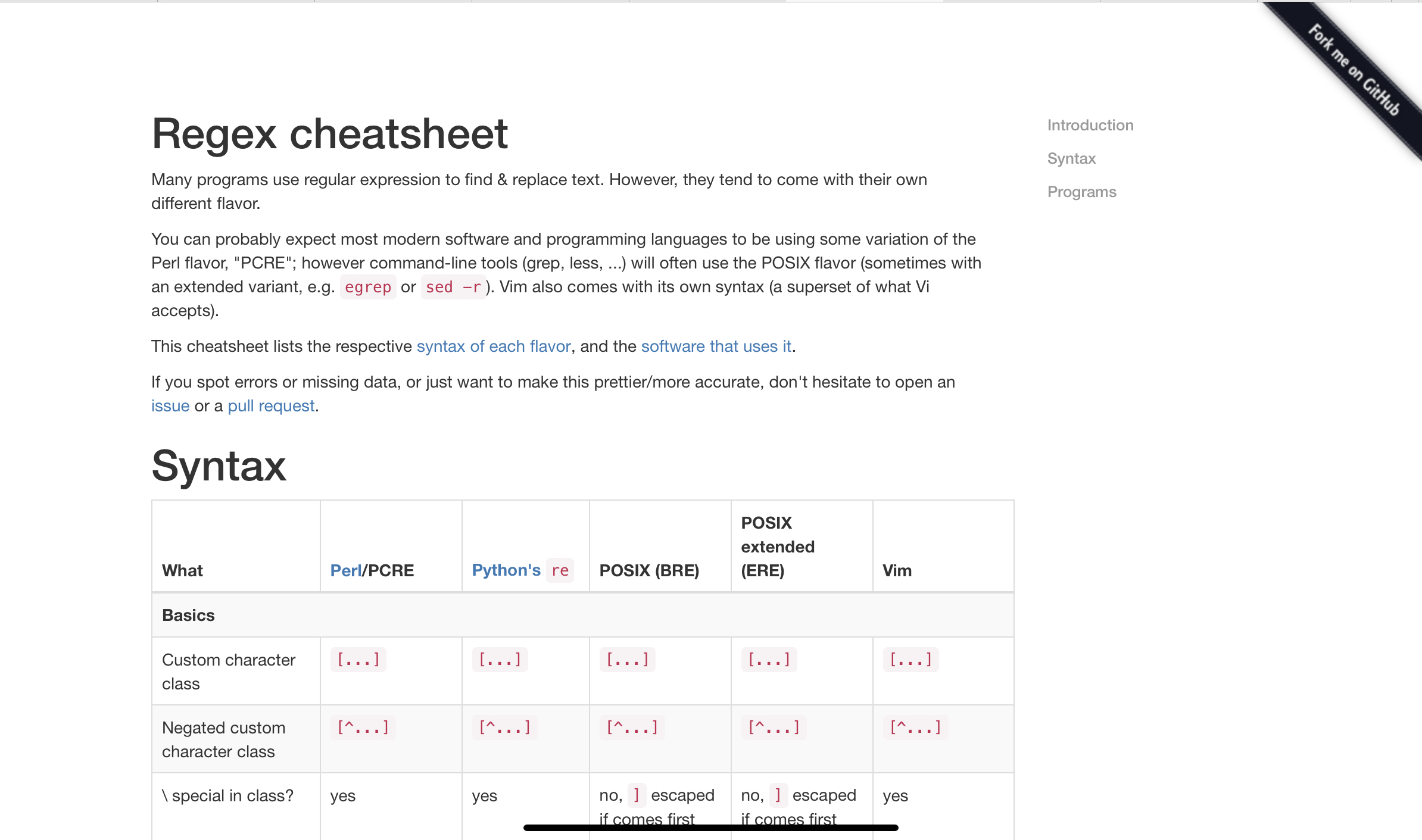 Regex Cheatsheet